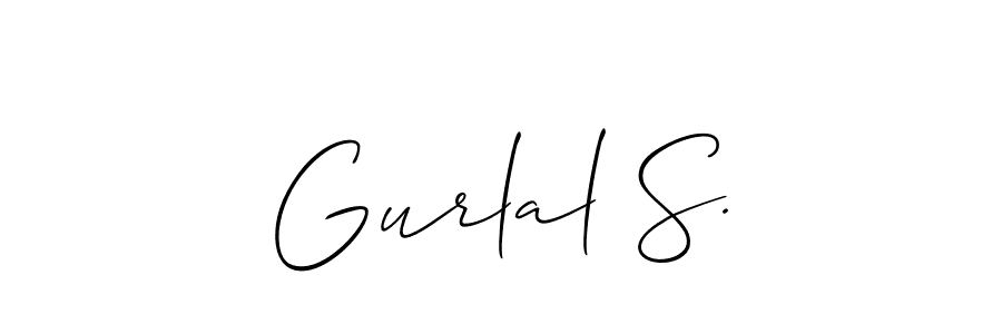 How to Draw Gurlal S. signature style? Allison_Script is a latest design signature styles for name Gurlal S.. Gurlal S. signature style 2 images and pictures png