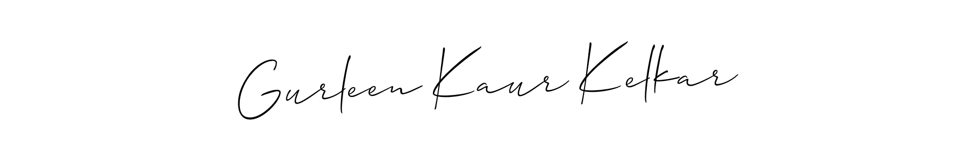 Gurleen Kaur Kelkar stylish signature style. Best Handwritten Sign (Allison_Script) for my name. Handwritten Signature Collection Ideas for my name Gurleen Kaur Kelkar. Gurleen Kaur Kelkar signature style 2 images and pictures png
