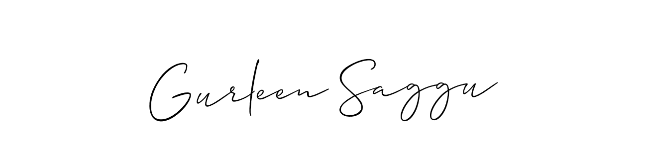 Use a signature maker to create a handwritten signature online. With this signature software, you can design (Allison_Script) your own signature for name Gurleen Saggu. Gurleen Saggu signature style 2 images and pictures png