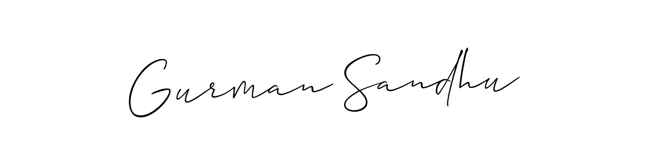 How to Draw Gurman Sandhu signature style? Allison_Script is a latest design signature styles for name Gurman Sandhu. Gurman Sandhu signature style 2 images and pictures png