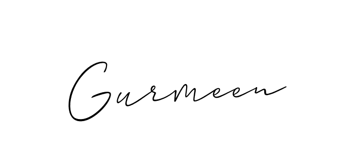 if you are searching for the best signature style for your name Gurmeen. so please give up your signature search. here we have designed multiple signature styles  using Allison_Script. Gurmeen signature style 2 images and pictures png