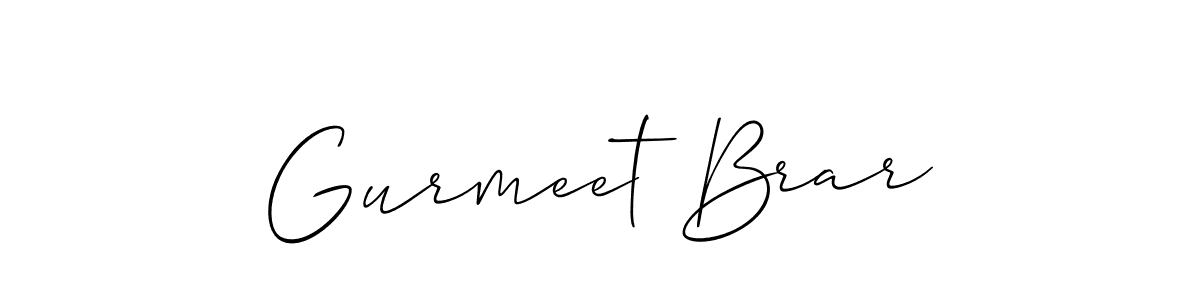 Use a signature maker to create a handwritten signature online. With this signature software, you can design (Allison_Script) your own signature for name Gurmeet Brar. Gurmeet Brar signature style 2 images and pictures png