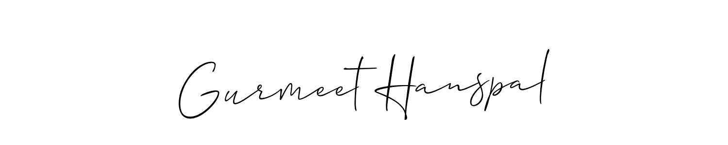 How to Draw Gurmeet Hanspal signature style? Allison_Script is a latest design signature styles for name Gurmeet Hanspal. Gurmeet Hanspal signature style 2 images and pictures png