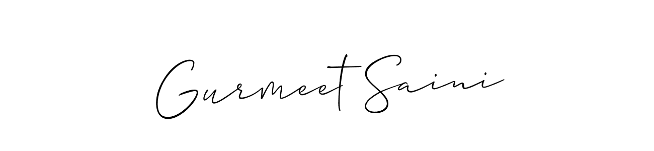 Gurmeet Saini stylish signature style. Best Handwritten Sign (Allison_Script) for my name. Handwritten Signature Collection Ideas for my name Gurmeet Saini. Gurmeet Saini signature style 2 images and pictures png