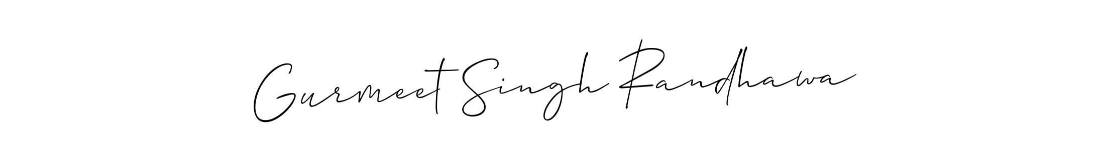 Also we have Gurmeet Singh Randhawa name is the best signature style. Create professional handwritten signature collection using Allison_Script autograph style. Gurmeet Singh Randhawa signature style 2 images and pictures png