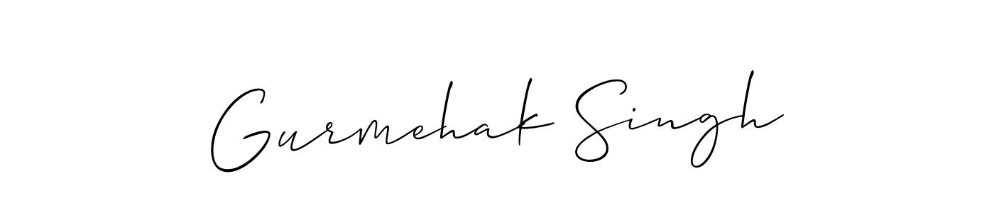 Create a beautiful signature design for name Gurmehak Singh. With this signature (Allison_Script) fonts, you can make a handwritten signature for free. Gurmehak Singh signature style 2 images and pictures png