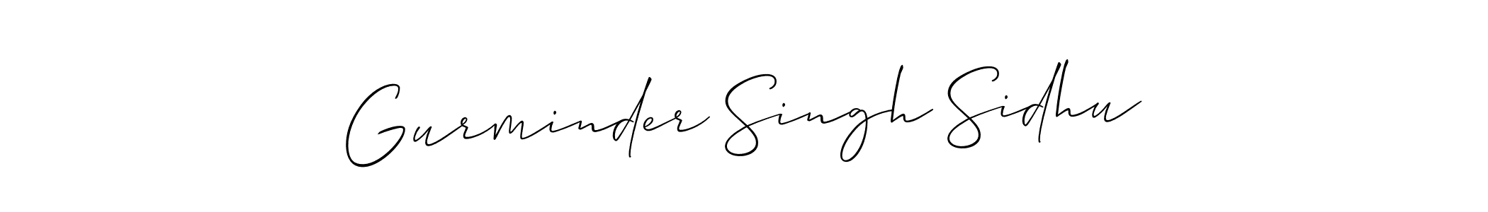 How to make Gurminder Singh Sidhu name signature. Use Allison_Script style for creating short signs online. This is the latest handwritten sign. Gurminder Singh Sidhu signature style 2 images and pictures png