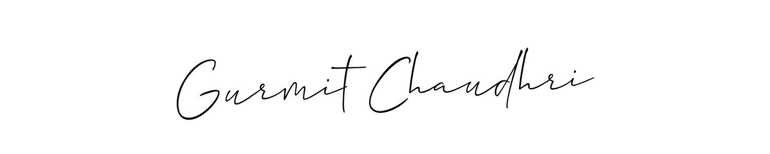 Create a beautiful signature design for name Gurmit Chaudhri. With this signature (Allison_Script) fonts, you can make a handwritten signature for free. Gurmit Chaudhri signature style 2 images and pictures png