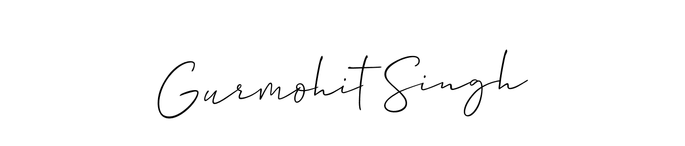 Make a beautiful signature design for name Gurmohit Singh. With this signature (Allison_Script) style, you can create a handwritten signature for free. Gurmohit Singh signature style 2 images and pictures png