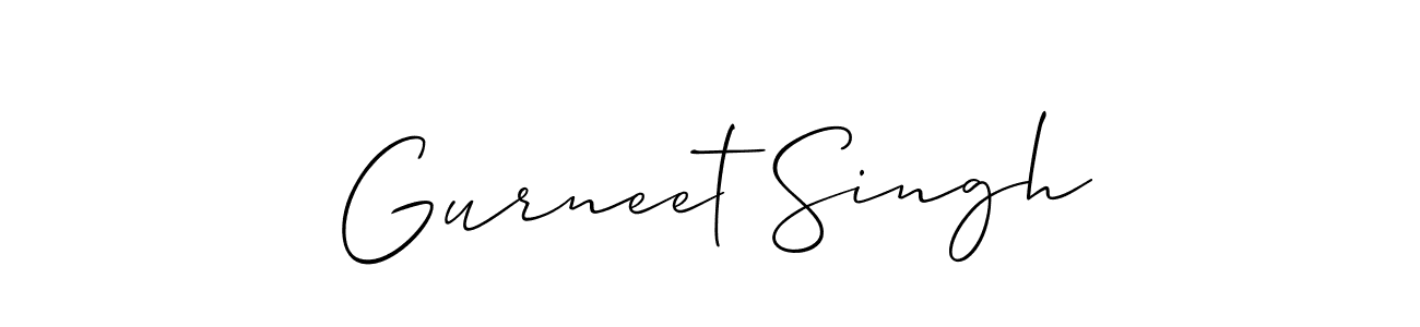 Gurneet Singh stylish signature style. Best Handwritten Sign (Allison_Script) for my name. Handwritten Signature Collection Ideas for my name Gurneet Singh. Gurneet Singh signature style 2 images and pictures png