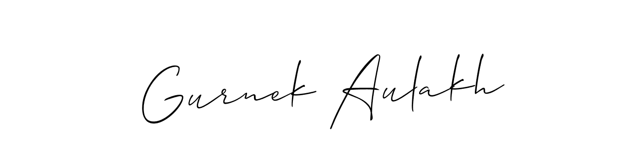 Also we have Gurnek Aulakh name is the best signature style. Create professional handwritten signature collection using Allison_Script autograph style. Gurnek Aulakh signature style 2 images and pictures png