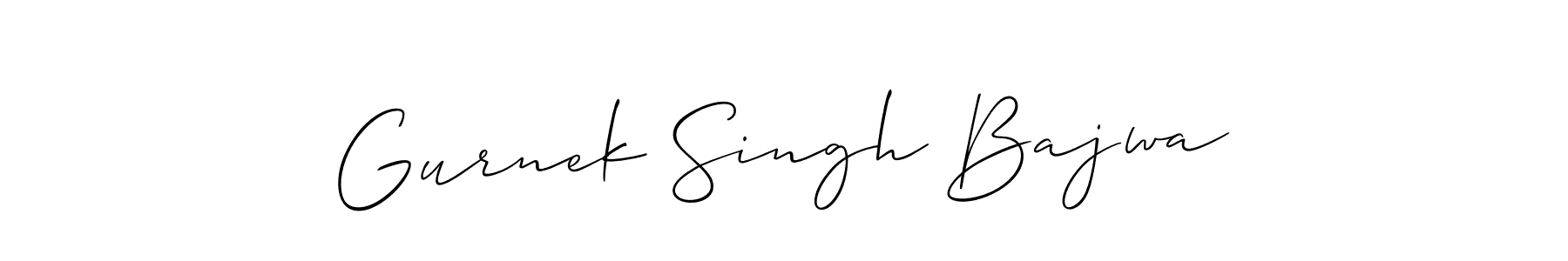 Make a short Gurnek Singh Bajwa signature style. Manage your documents anywhere anytime using Allison_Script. Create and add eSignatures, submit forms, share and send files easily. Gurnek Singh Bajwa signature style 2 images and pictures png