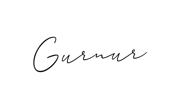 Design your own signature with our free online signature maker. With this signature software, you can create a handwritten (Allison_Script) signature for name Gurnur. Gurnur signature style 2 images and pictures png