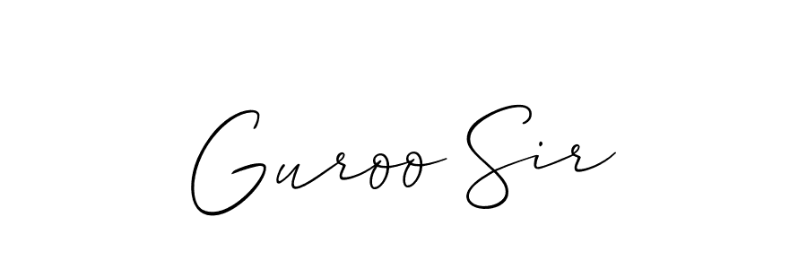 Best and Professional Signature Style for Guroo Sir. Allison_Script Best Signature Style Collection. Guroo Sir signature style 2 images and pictures png