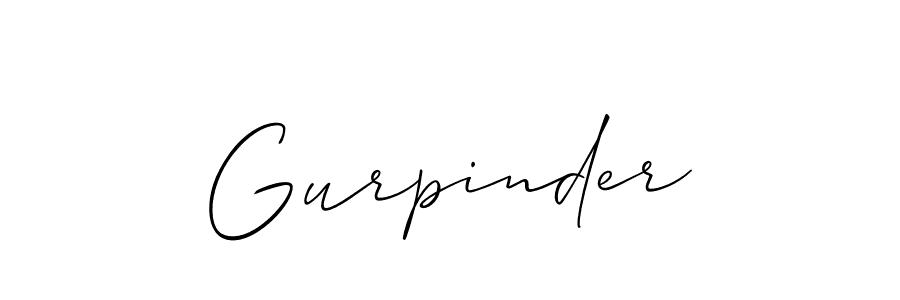 It looks lik you need a new signature style for name Gurpinder. Design unique handwritten (Allison_Script) signature with our free signature maker in just a few clicks. Gurpinder signature style 2 images and pictures png