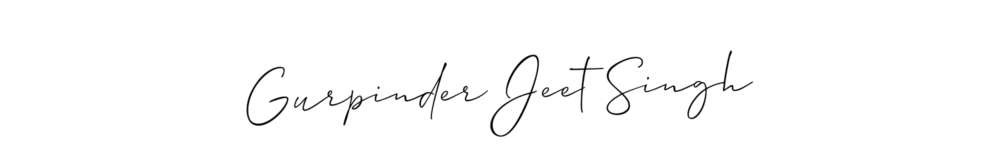 How to make Gurpinder Jeet Singh signature? Allison_Script is a professional autograph style. Create handwritten signature for Gurpinder Jeet Singh name. Gurpinder Jeet Singh signature style 2 images and pictures png