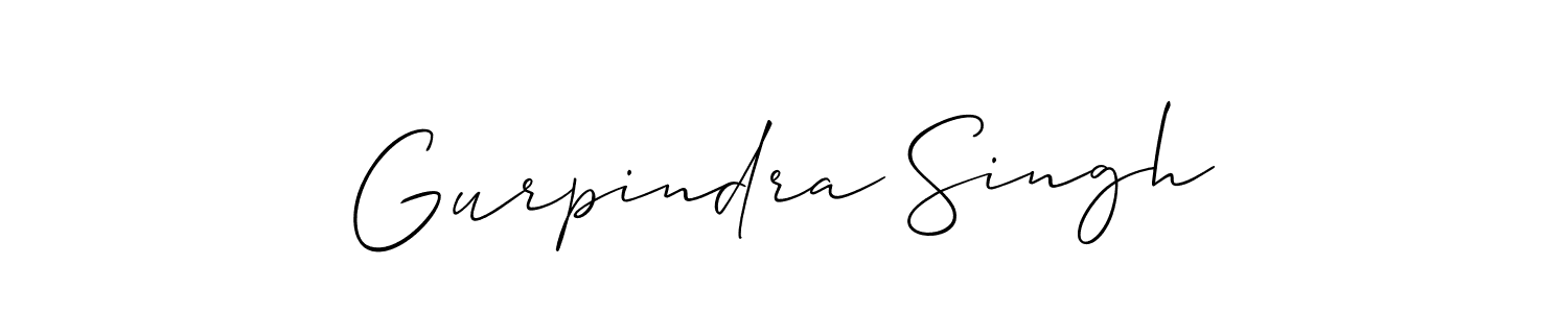 Design your own signature with our free online signature maker. With this signature software, you can create a handwritten (Allison_Script) signature for name Gurpindra Singh. Gurpindra Singh signature style 2 images and pictures png