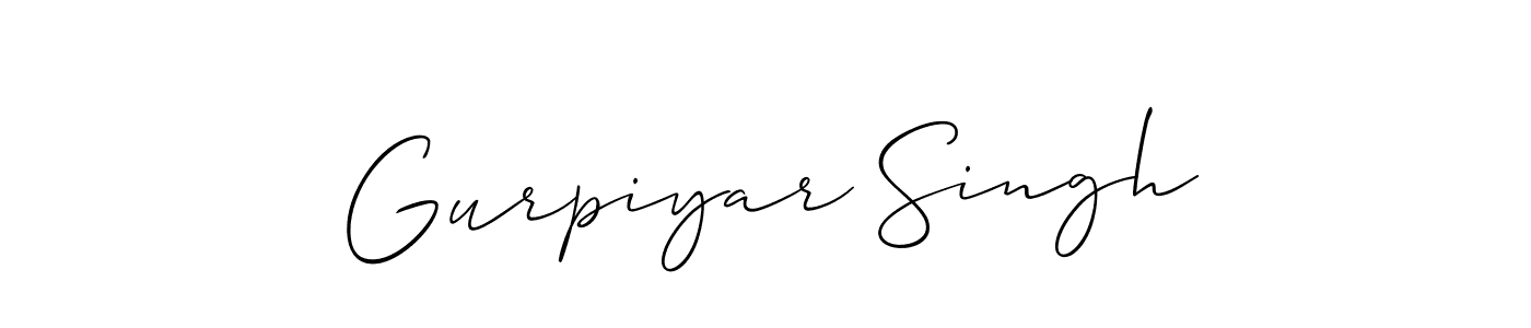 Gurpiyar Singh stylish signature style. Best Handwritten Sign (Allison_Script) for my name. Handwritten Signature Collection Ideas for my name Gurpiyar Singh. Gurpiyar Singh signature style 2 images and pictures png