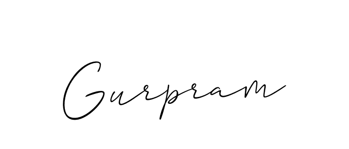 Gurpram stylish signature style. Best Handwritten Sign (Allison_Script) for my name. Handwritten Signature Collection Ideas for my name Gurpram. Gurpram signature style 2 images and pictures png