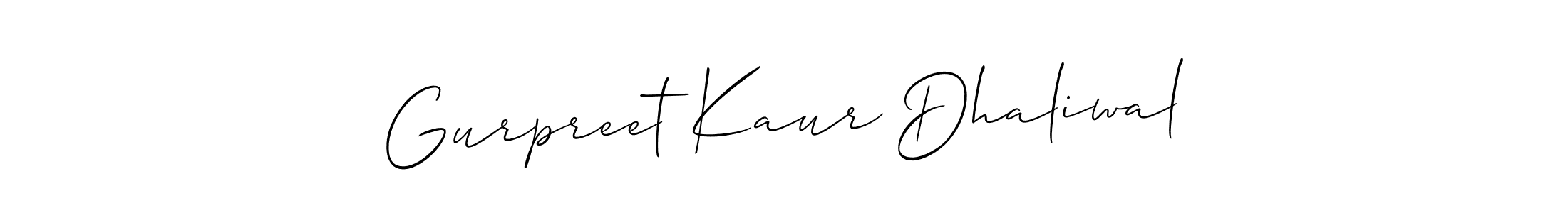 It looks lik you need a new signature style for name Gurpreet Kaur Dhaliwal. Design unique handwritten (Allison_Script) signature with our free signature maker in just a few clicks. Gurpreet Kaur Dhaliwal signature style 2 images and pictures png
