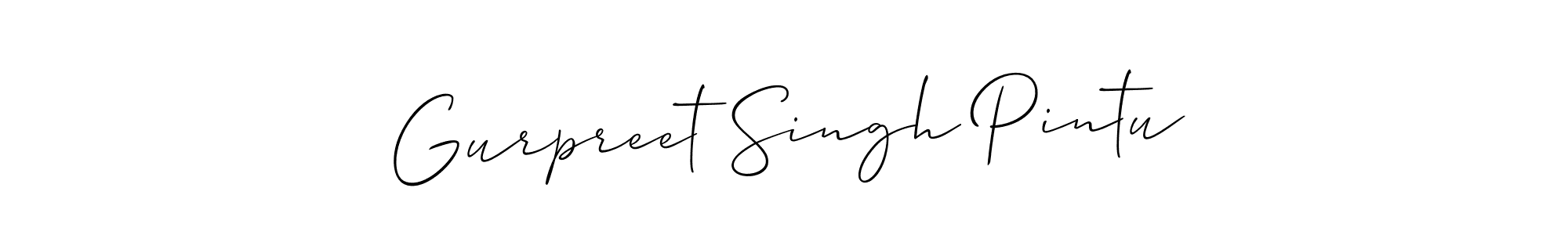 This is the best signature style for the Gurpreet Singh Pintu name. Also you like these signature font (Allison_Script). Mix name signature. Gurpreet Singh Pintu signature style 2 images and pictures png