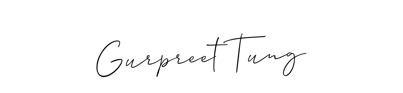 Best and Professional Signature Style for Gurpreet Tung. Allison_Script Best Signature Style Collection. Gurpreet Tung signature style 2 images and pictures png