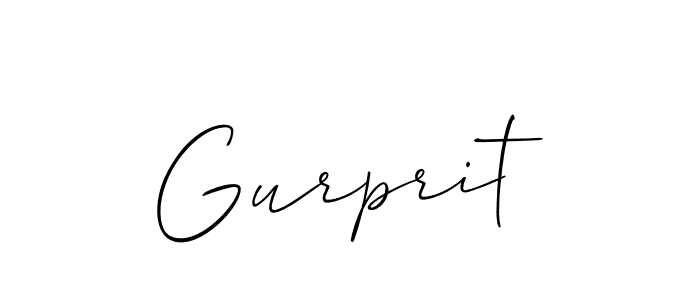 How to make Gurprit signature? Allison_Script is a professional autograph style. Create handwritten signature for Gurprit name. Gurprit signature style 2 images and pictures png