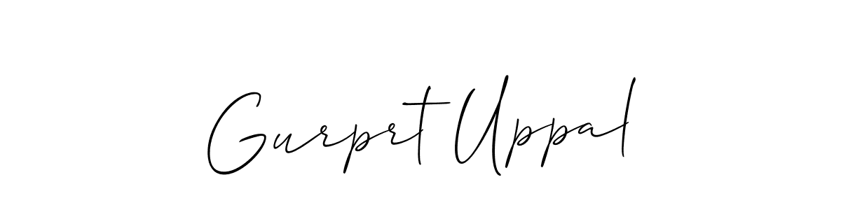 You should practise on your own different ways (Allison_Script) to write your name (Gurprt Uppal) in signature. don't let someone else do it for you. Gurprt Uppal signature style 2 images and pictures png