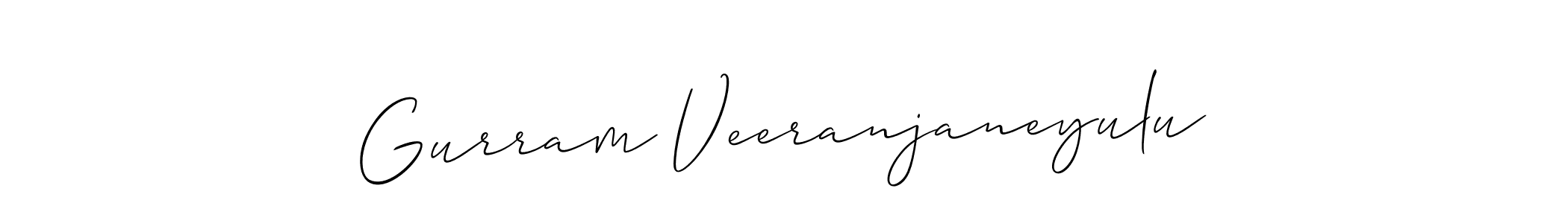 How to make Gurram Veeranjaneyulu name signature. Use Allison_Script style for creating short signs online. This is the latest handwritten sign. Gurram Veeranjaneyulu signature style 2 images and pictures png