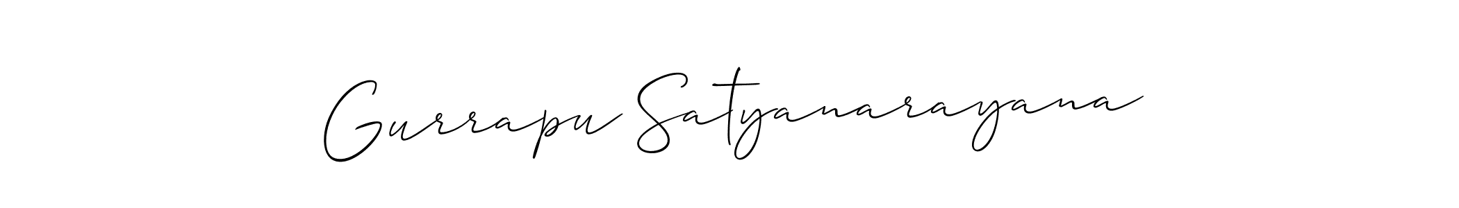 Allison_Script is a professional signature style that is perfect for those who want to add a touch of class to their signature. It is also a great choice for those who want to make their signature more unique. Get Gurrapu Satyanarayana name to fancy signature for free. Gurrapu Satyanarayana signature style 2 images and pictures png