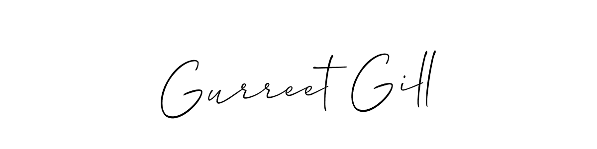 How to make Gurreet Gill signature? Allison_Script is a professional autograph style. Create handwritten signature for Gurreet Gill name. Gurreet Gill signature style 2 images and pictures png