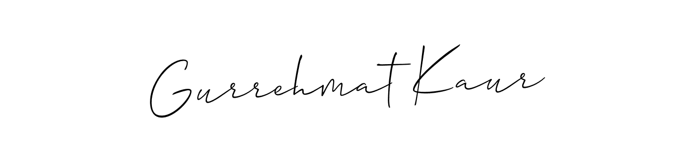 Create a beautiful signature design for name Gurrehmat Kaur. With this signature (Allison_Script) fonts, you can make a handwritten signature for free. Gurrehmat Kaur signature style 2 images and pictures png