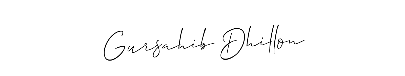 Make a beautiful signature design for name Gursahib Dhillon. Use this online signature maker to create a handwritten signature for free. Gursahib Dhillon signature style 2 images and pictures png