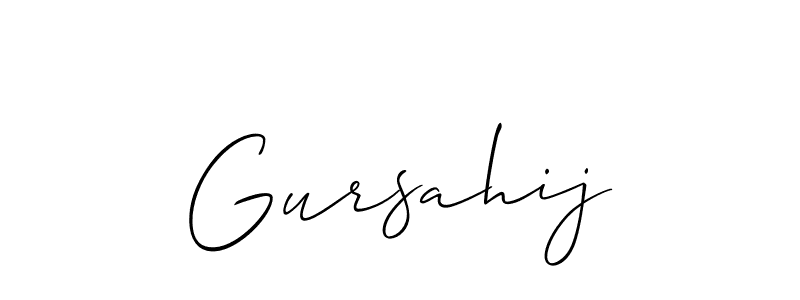 How to Draw Gursahij signature style? Allison_Script is a latest design signature styles for name Gursahij. Gursahij signature style 2 images and pictures png