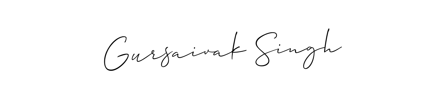 How to Draw Gursaivak Singh signature style? Allison_Script is a latest design signature styles for name Gursaivak Singh. Gursaivak Singh signature style 2 images and pictures png