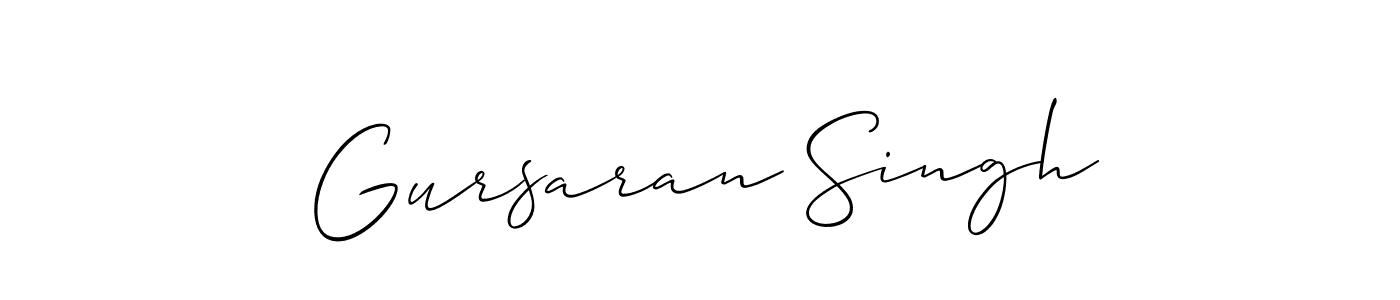 Allison_Script is a professional signature style that is perfect for those who want to add a touch of class to their signature. It is also a great choice for those who want to make their signature more unique. Get Gursaran Singh name to fancy signature for free. Gursaran Singh signature style 2 images and pictures png