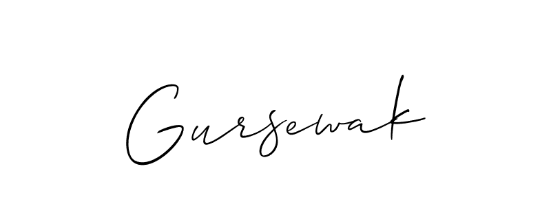 How to Draw Gursewak signature style? Allison_Script is a latest design signature styles for name Gursewak. Gursewak signature style 2 images and pictures png