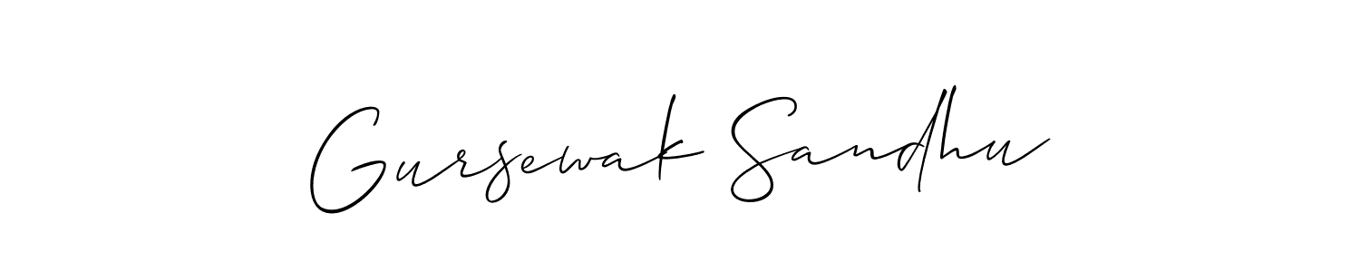 Make a short Gursewak Sandhu signature style. Manage your documents anywhere anytime using Allison_Script. Create and add eSignatures, submit forms, share and send files easily. Gursewak Sandhu signature style 2 images and pictures png