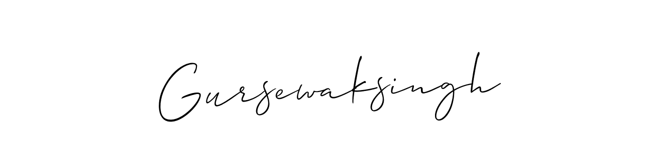 How to Draw Gursewaksingh signature style? Allison_Script is a latest design signature styles for name Gursewaksingh. Gursewaksingh signature style 2 images and pictures png