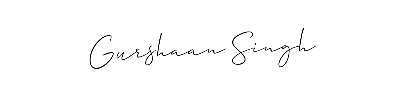 Use a signature maker to create a handwritten signature online. With this signature software, you can design (Allison_Script) your own signature for name Gurshaan Singh. Gurshaan Singh signature style 2 images and pictures png