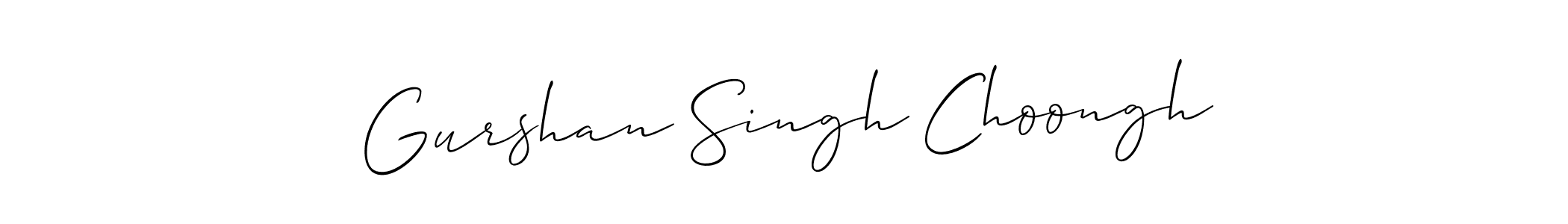 This is the best signature style for the Gurshan Singh Choongh name. Also you like these signature font (Allison_Script). Mix name signature. Gurshan Singh Choongh signature style 2 images and pictures png