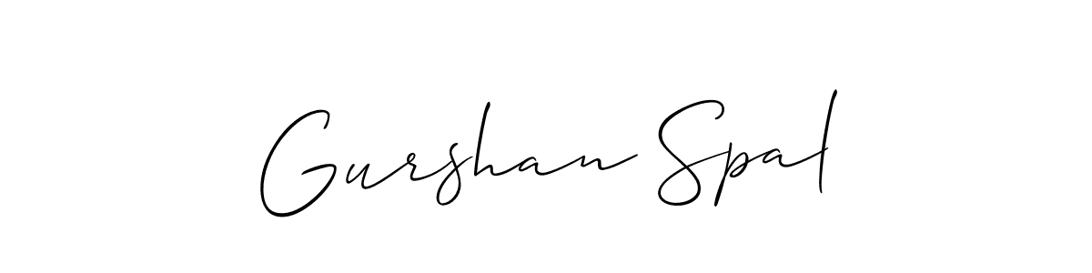 Make a short Gurshan Spal signature style. Manage your documents anywhere anytime using Allison_Script. Create and add eSignatures, submit forms, share and send files easily. Gurshan Spal signature style 2 images and pictures png