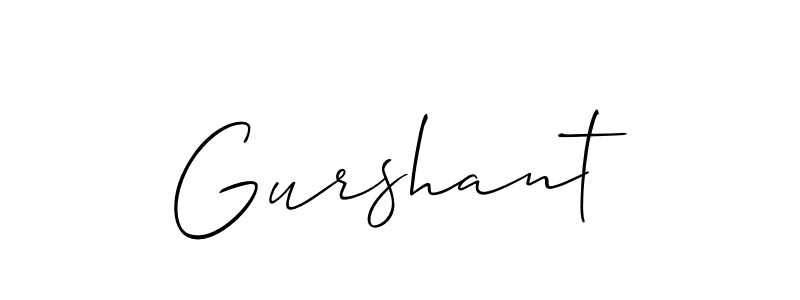 Also we have Gurshant name is the best signature style. Create professional handwritten signature collection using Allison_Script autograph style. Gurshant signature style 2 images and pictures png