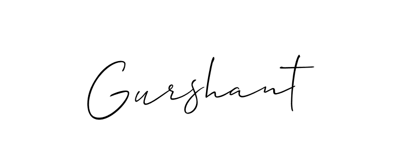 How to make Gurshant name signature. Use Allison_Script style for creating short signs online. This is the latest handwritten sign. Gurshant signature style 2 images and pictures png
