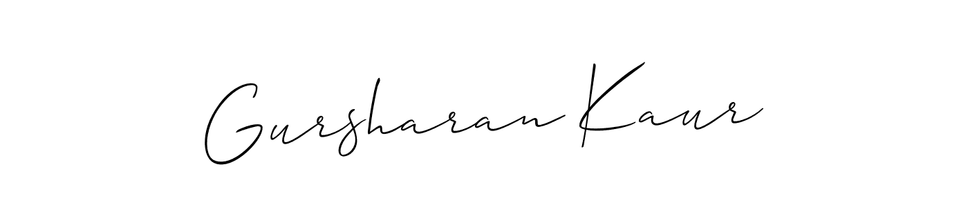 if you are searching for the best signature style for your name Gursharan Kaur. so please give up your signature search. here we have designed multiple signature styles  using Allison_Script. Gursharan Kaur signature style 2 images and pictures png