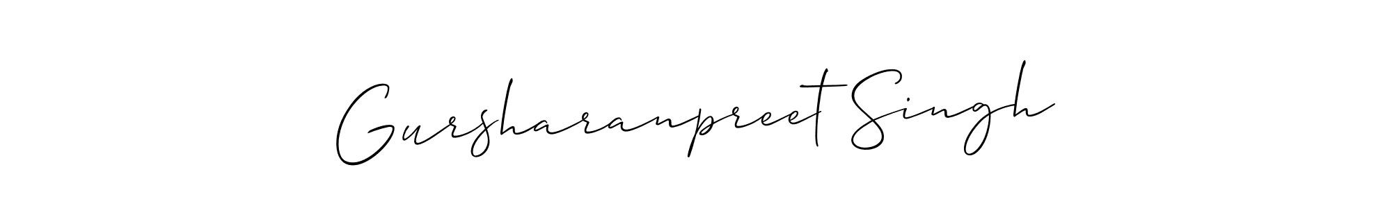 Allison_Script is a professional signature style that is perfect for those who want to add a touch of class to their signature. It is also a great choice for those who want to make their signature more unique. Get Gursharanpreet Singh name to fancy signature for free. Gursharanpreet Singh signature style 2 images and pictures png