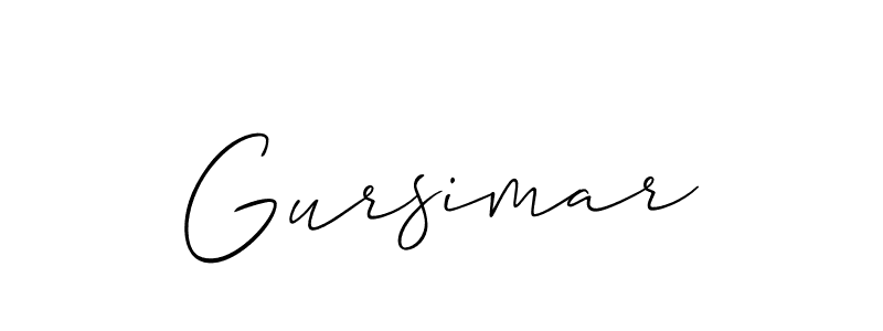 Use a signature maker to create a handwritten signature online. With this signature software, you can design (Allison_Script) your own signature for name Gursimar. Gursimar signature style 2 images and pictures png