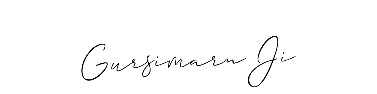 You should practise on your own different ways (Allison_Script) to write your name (Gursimarn Ji) in signature. don't let someone else do it for you. Gursimarn Ji signature style 2 images and pictures png