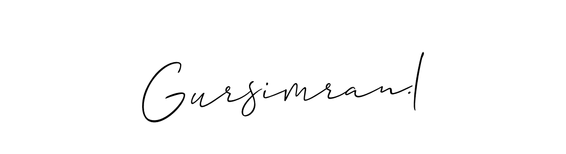 Make a beautiful signature design for name Gursimran.l. With this signature (Allison_Script) style, you can create a handwritten signature for free. Gursimran.l signature style 2 images and pictures png