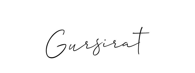 Use a signature maker to create a handwritten signature online. With this signature software, you can design (Allison_Script) your own signature for name Gursirat. Gursirat signature style 2 images and pictures png